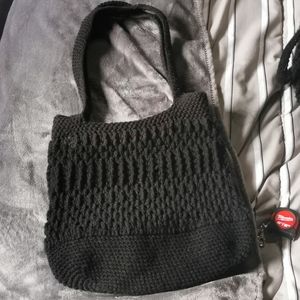 Homemade crocheted bag